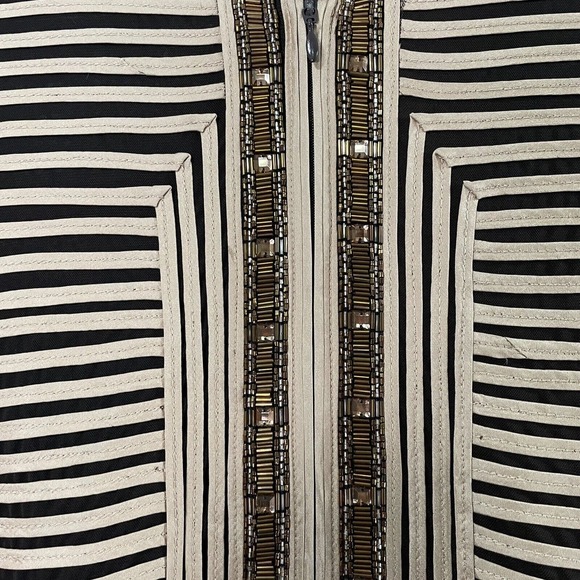 Peck & Peck Women’s Relaxed Jacket Tan Brown Formal Evening Zip Front Top Sz 12 - Picture 8 of 10